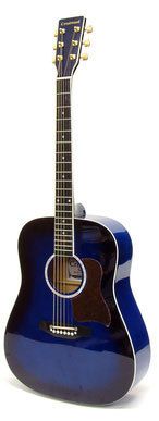 Crestwood 2010BL Dreadnought Acoustic Guitar Blue Burst