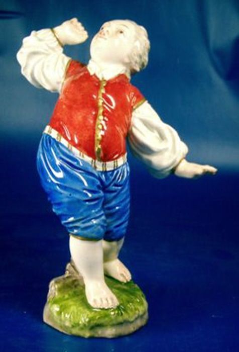 Antique Fine Porcelain Victorian Dancing Couple Large Hochst Germany