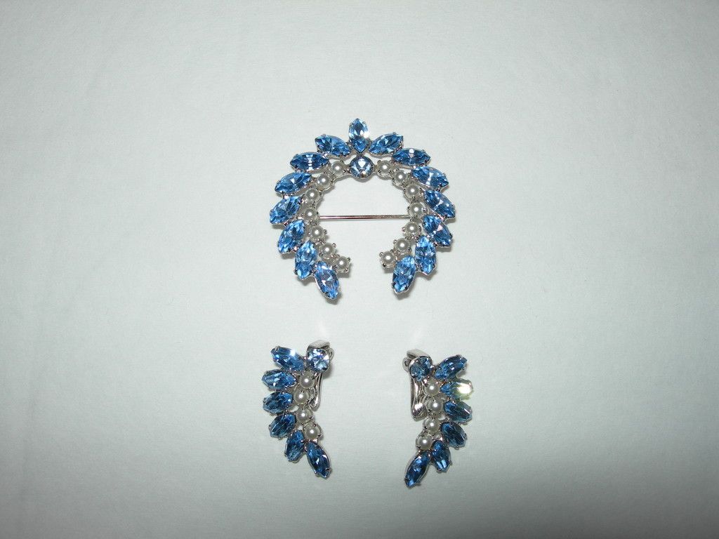  B David Brooch and Earrings