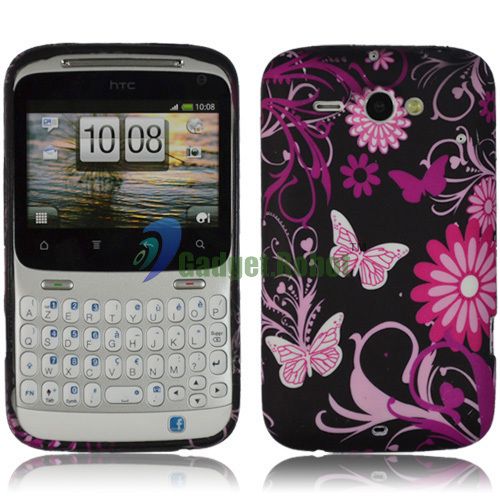 Butterfly Silicone Gel Cover Case for HTC ChaCha Status GR