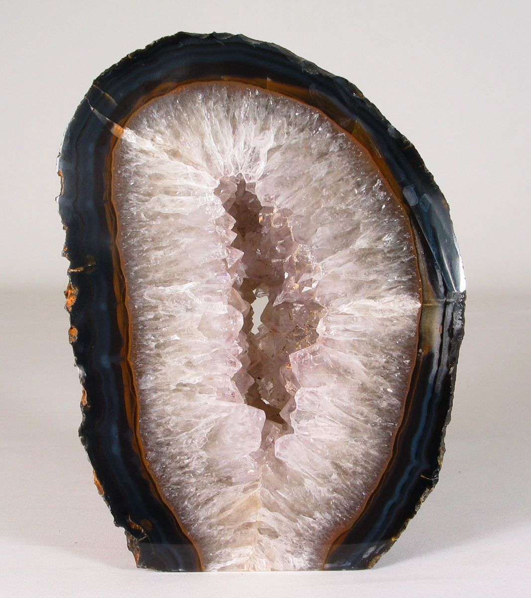 Agate Geode Crystal Quartz Polished Druzy Specimen Cluster Brazil