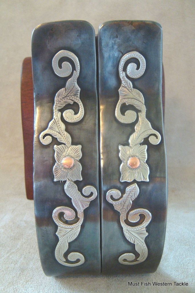 New Handmade DAVID HUNT Silver Mounted Flowers Flat Bottom Oxbow Steel