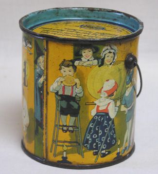 Fine Vintage Advertising Armours Peanut Butter Tin w Nursery