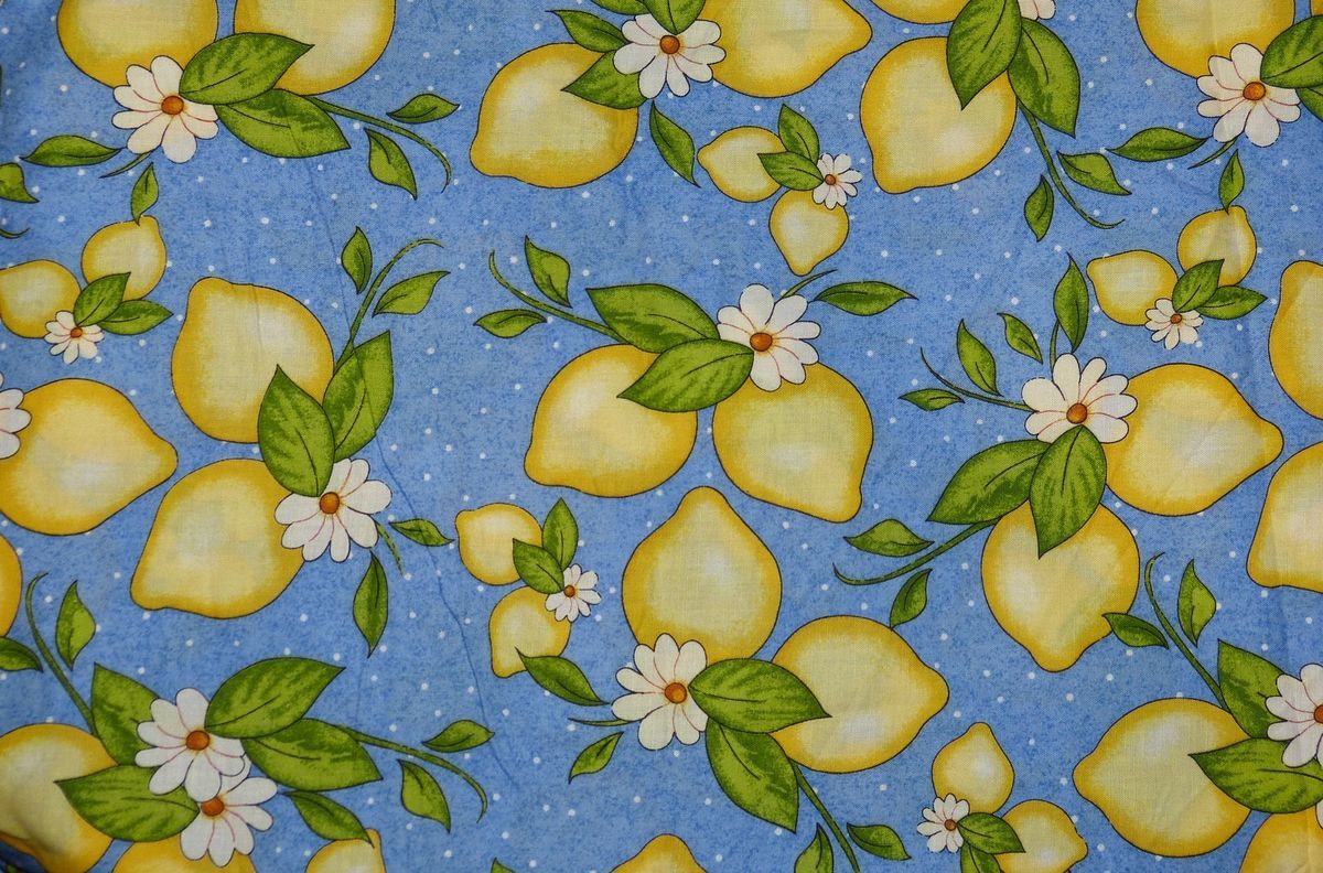 Daisy Kingdom 3 yds SUNSHINE FRESH ALLOVER LEMONS DOTS New Fabric