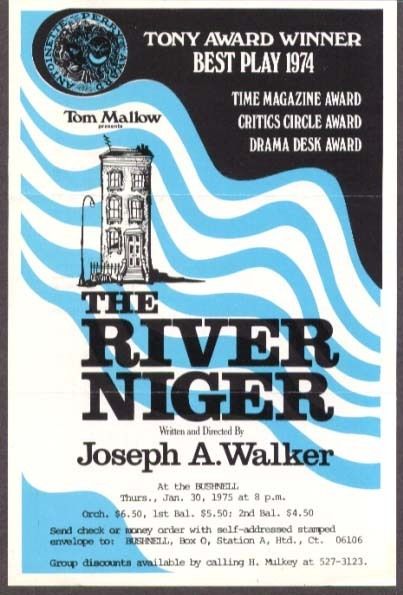 Joseph A Walker River Niger Play Flyer Bushnell 1975