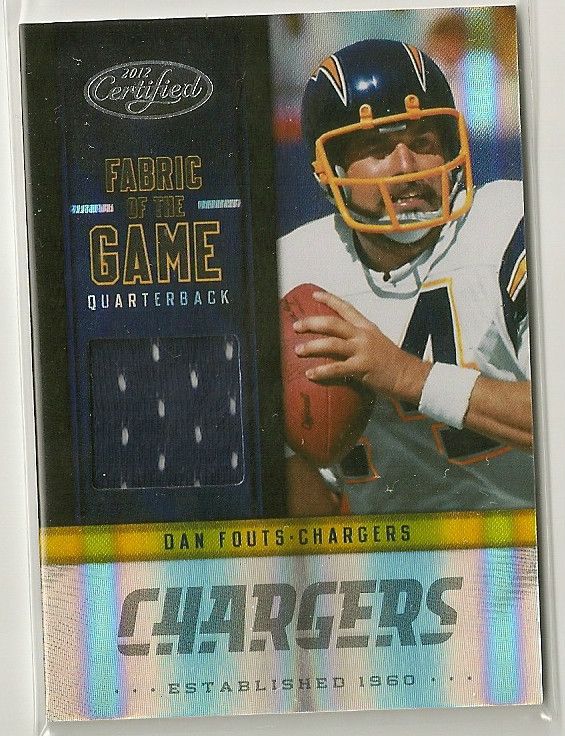 Dan Fouts 2012 Certified Fabric of the Game GU Jersey #d 138/199 SD