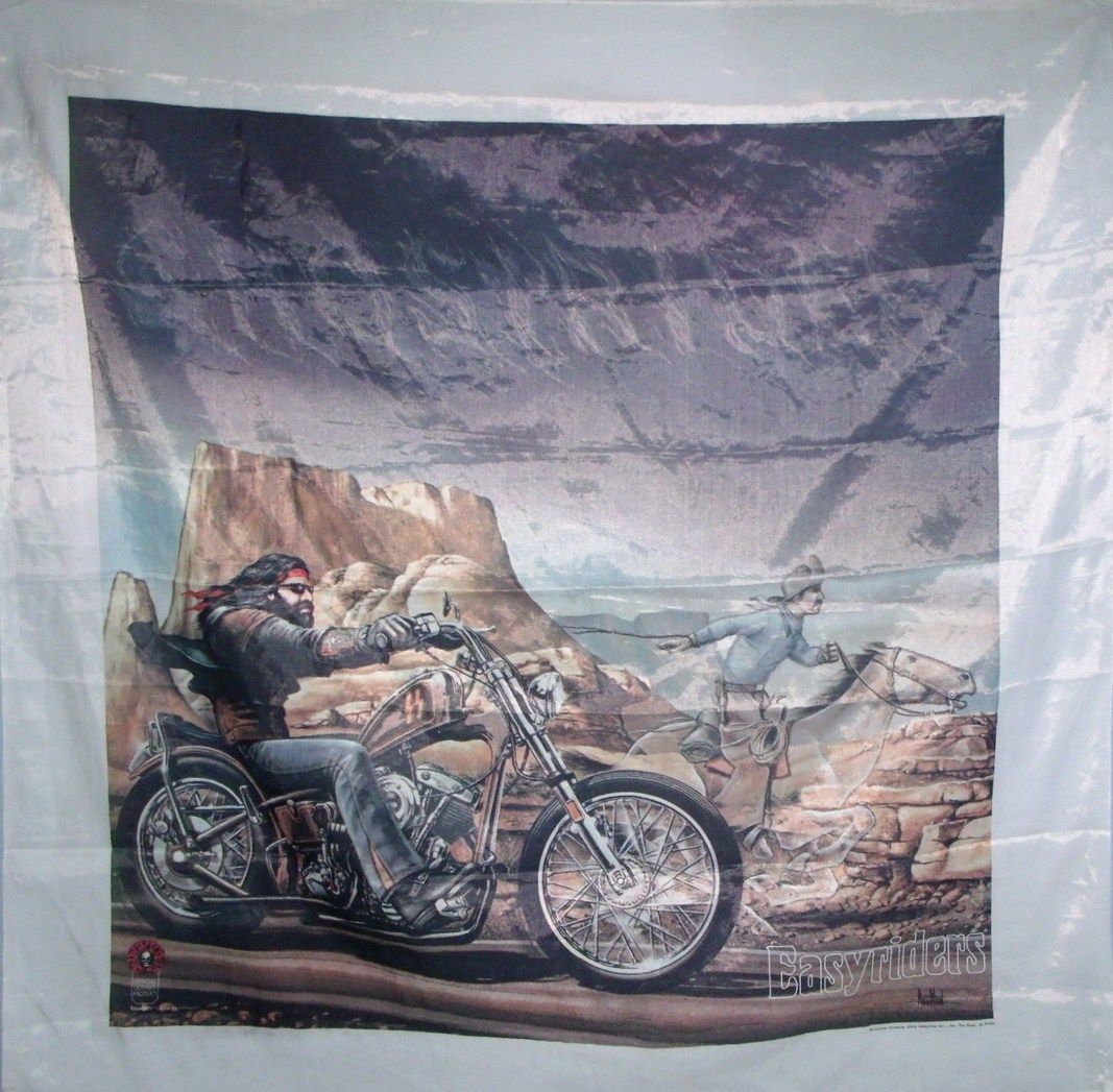 EASYRIDERS DAVID MANN GHOST RIDER 1970S 80S VINTAGE RARE TAPESTRY