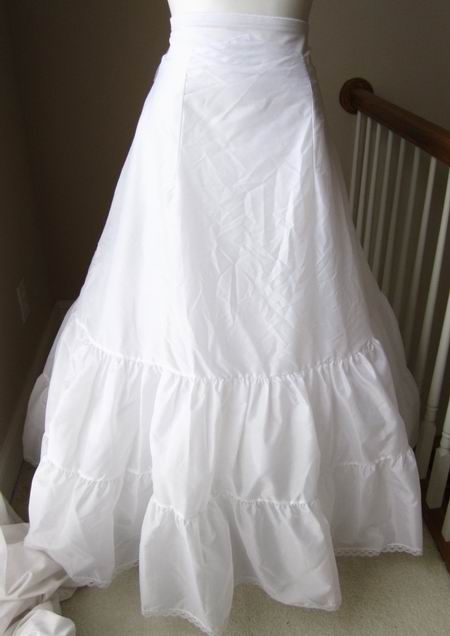 David’s Bridal Style 9603W White A Line Medium Fullness 2 Tier Plus