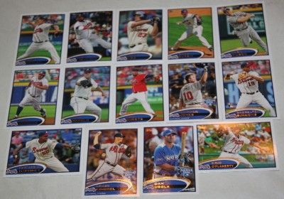 2012 Topps Update Atlanta Braves Base Team Set Simmons RC 14