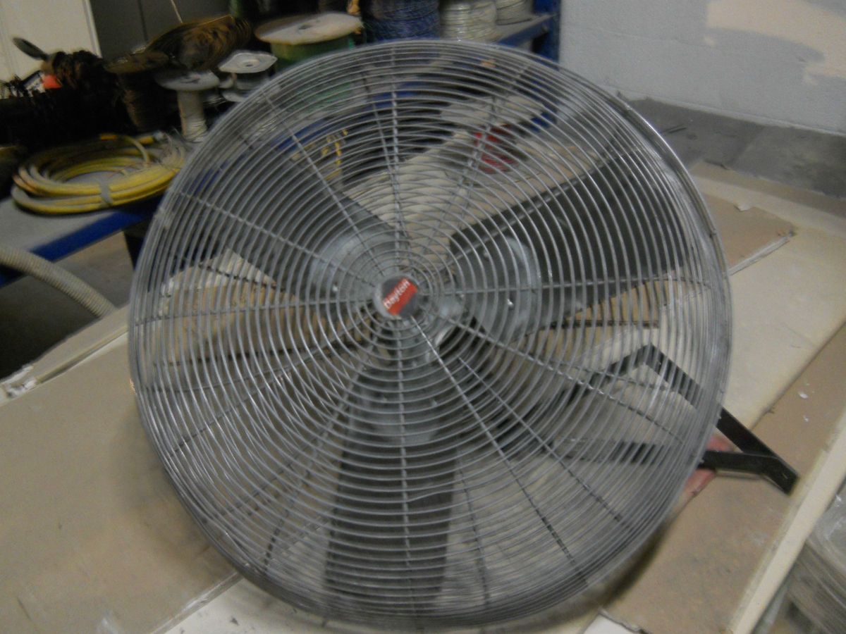 Dayton Industrial Fan and Wall Bracket Used Works Great