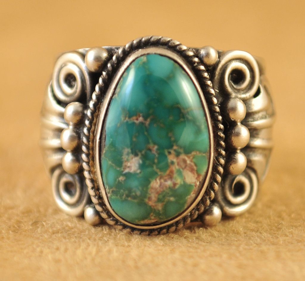 Darrell Cadman Sterling S Handmade Old Style Navajo Ring Carico Lake