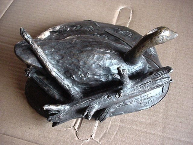 RARE David Hagerbaumer Bronze Sculpture THE OLD DECOY Tallix Peekskill