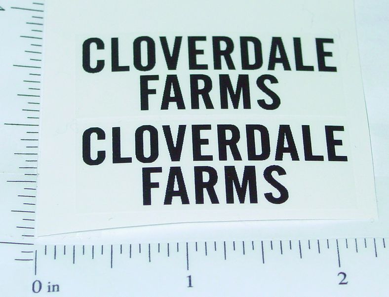 Marx Cloverdale Farms Panel Van Sticker Set MX 053