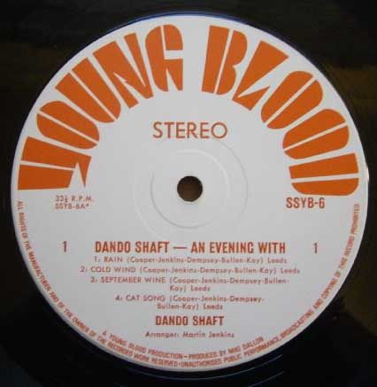 Folk Prog Dando Shaft An Evening with LP Young Blood Ssyb 6 1st Press