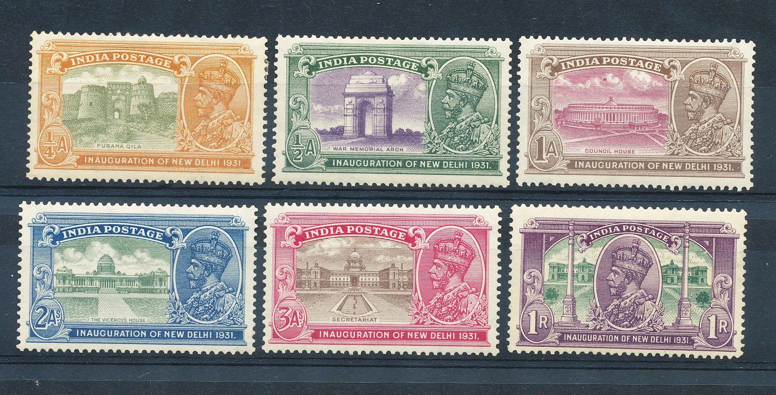 BC41 India 1931 SET INAUGURATION NEW DELHI MH