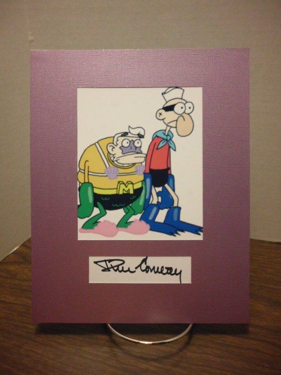 Tim Conway Autograph Spongebob Barnacle Boy Display Signed Signature