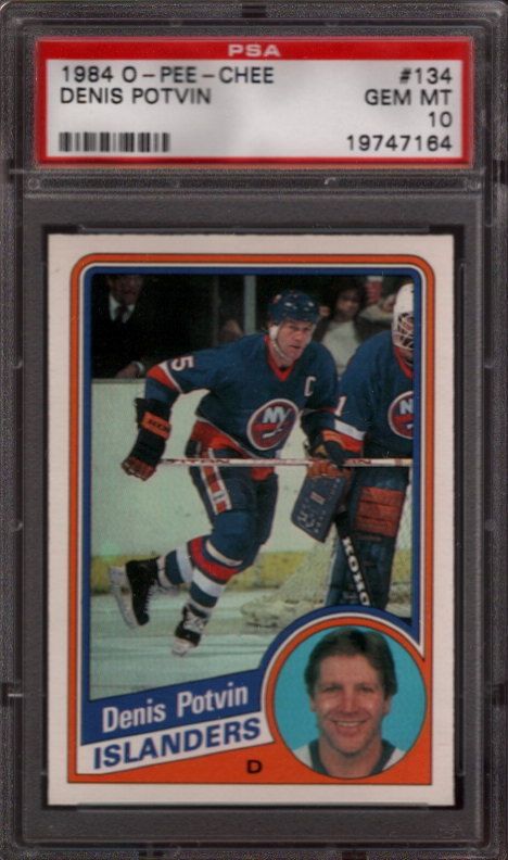 1984 O Pee Chee 134 Denis Potvin PSA 10 H1063341