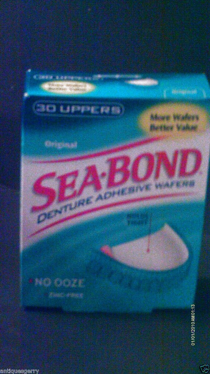 Sea Bond Denture Adhesive Wafers 2 Boxes x 30 Each Box Original Flavor