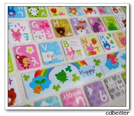 Cartoon Notebook Desktop Laptop Bling Keyboard Stickers