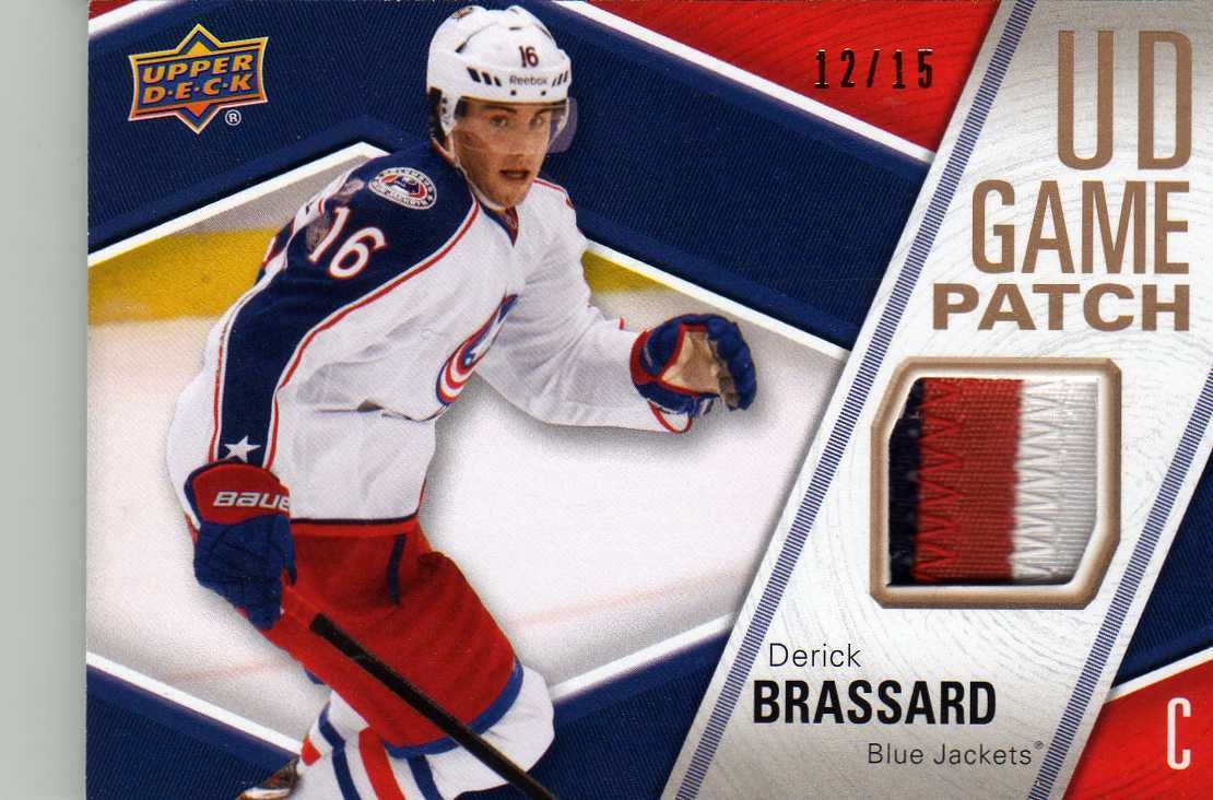 11 12 UD Ser 2 Derick Brassard 3 Color Patch Card to 15