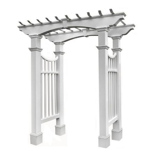 NEW ENGLAND ARBORS DEVONSHIRE ARBOR WITH TRIM KIT