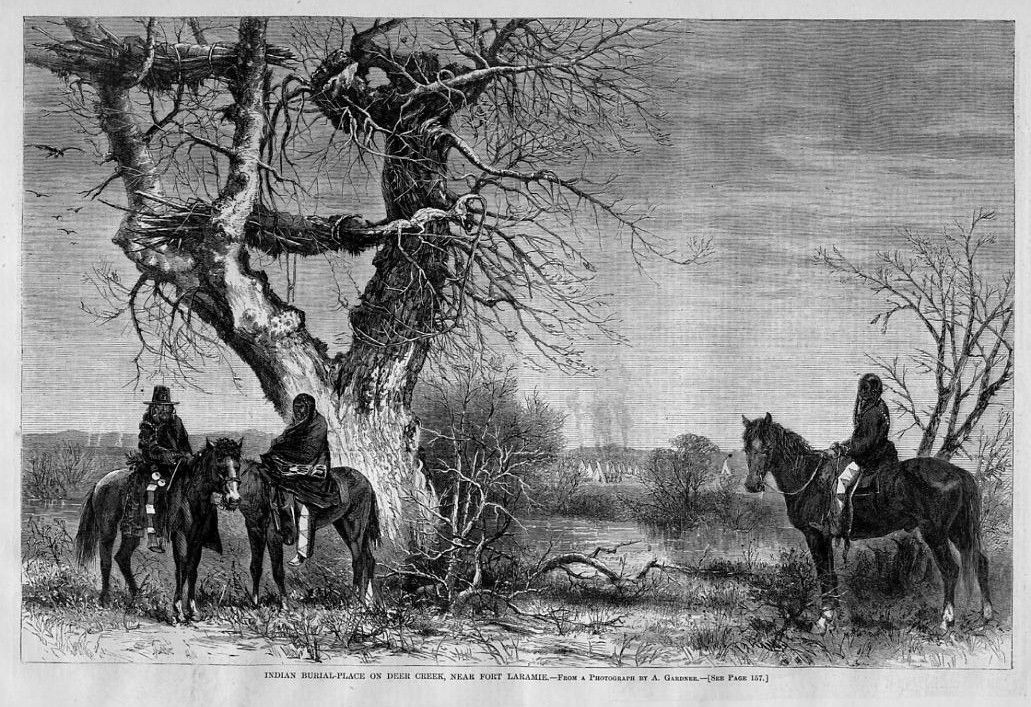 indian burial place deer creek fort laramie horses