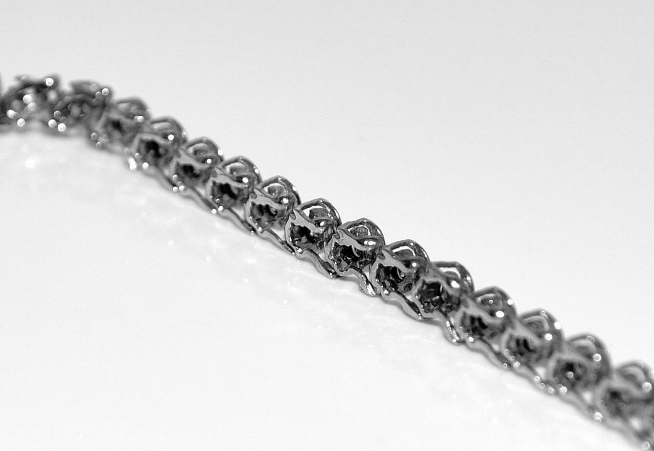 Diamond Tennis Bracelet 10K White Gold 1ct Diamonds s Link