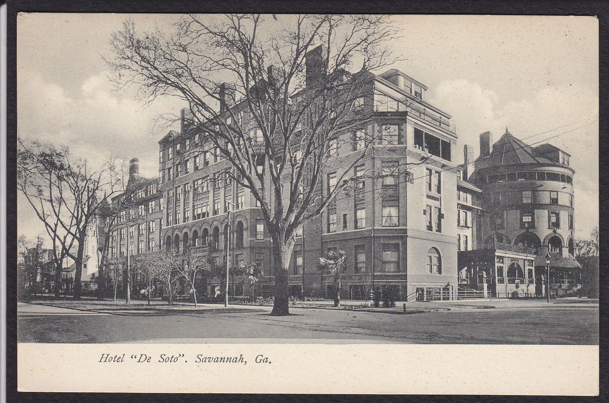 Savannah Georgia Hotel de Soto Antique Postcard