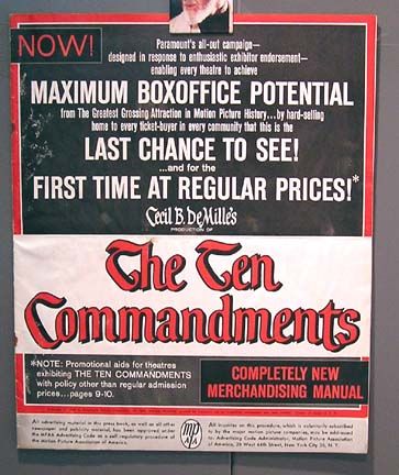 1960 cecil b demille the ten commandments press book merchandising