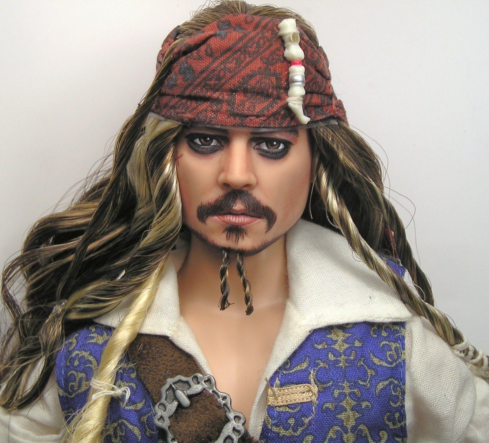 OOAK Johnny Depp Jack Sparrow Barbie Doll Art Repaint by Pamela Reasor