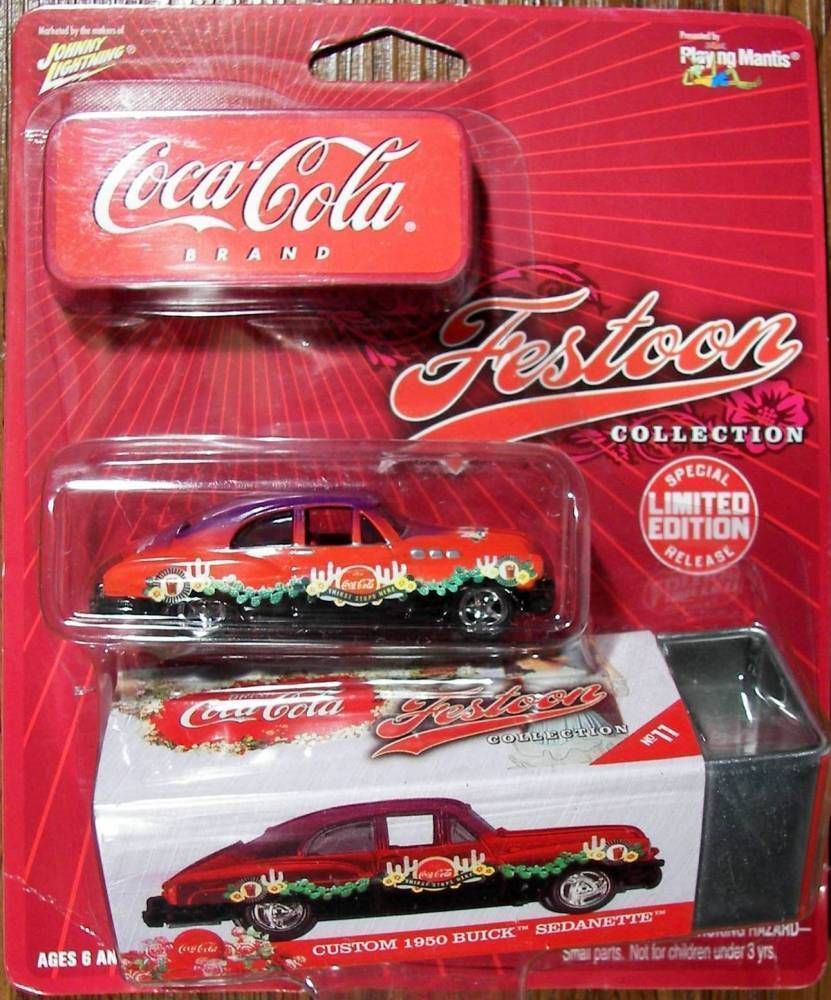 Johnny Lightning Coca Cola Festoon 1950 Buick Custom Sedanette Diecast