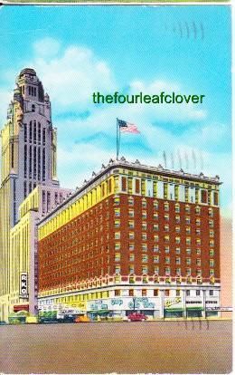 Columbus Oh Deshler Hilton Hotel REO Theatre PC 1955