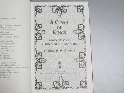 Clash of Kings by George R R Martin Song of Ice and Fire Series Set