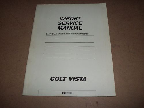 1987 Dodge Plymouth Colt Vista Service Manual Electr AC