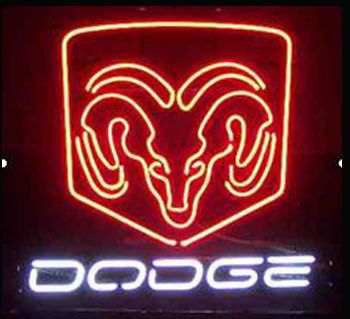 dodge ram neon sign 18 inches high x 17 inches wide  to