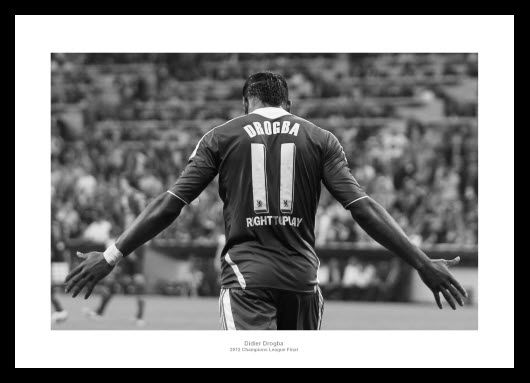 Didier Drogba Celebrates   Chelsea 2012 Champions League Final Photo