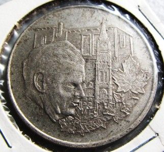 The Right Honourable John G Diefenbaker 1975 Alberta Canada Nickel