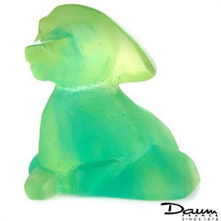 New Daum 03284 1 Larry de Tokyo Green Crystal Dog Dominique Larrivaz