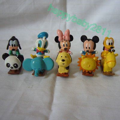 5pcs Mickey Minnie Mouse Goofy Donald Mini Figures