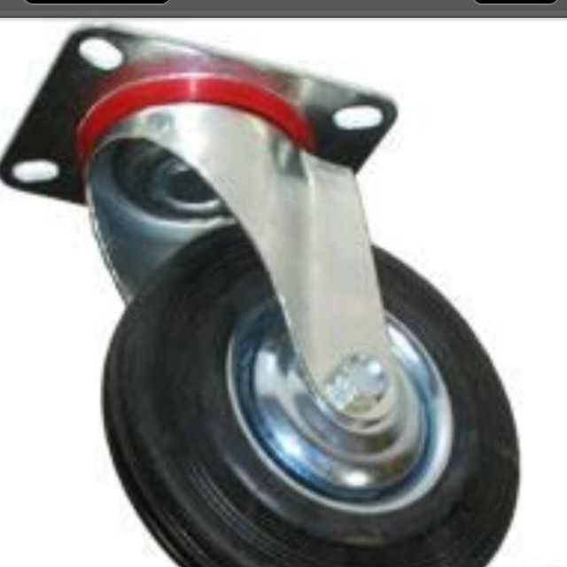 Inch Swivel Casters Heavy Duty Hard Rubber Wheels