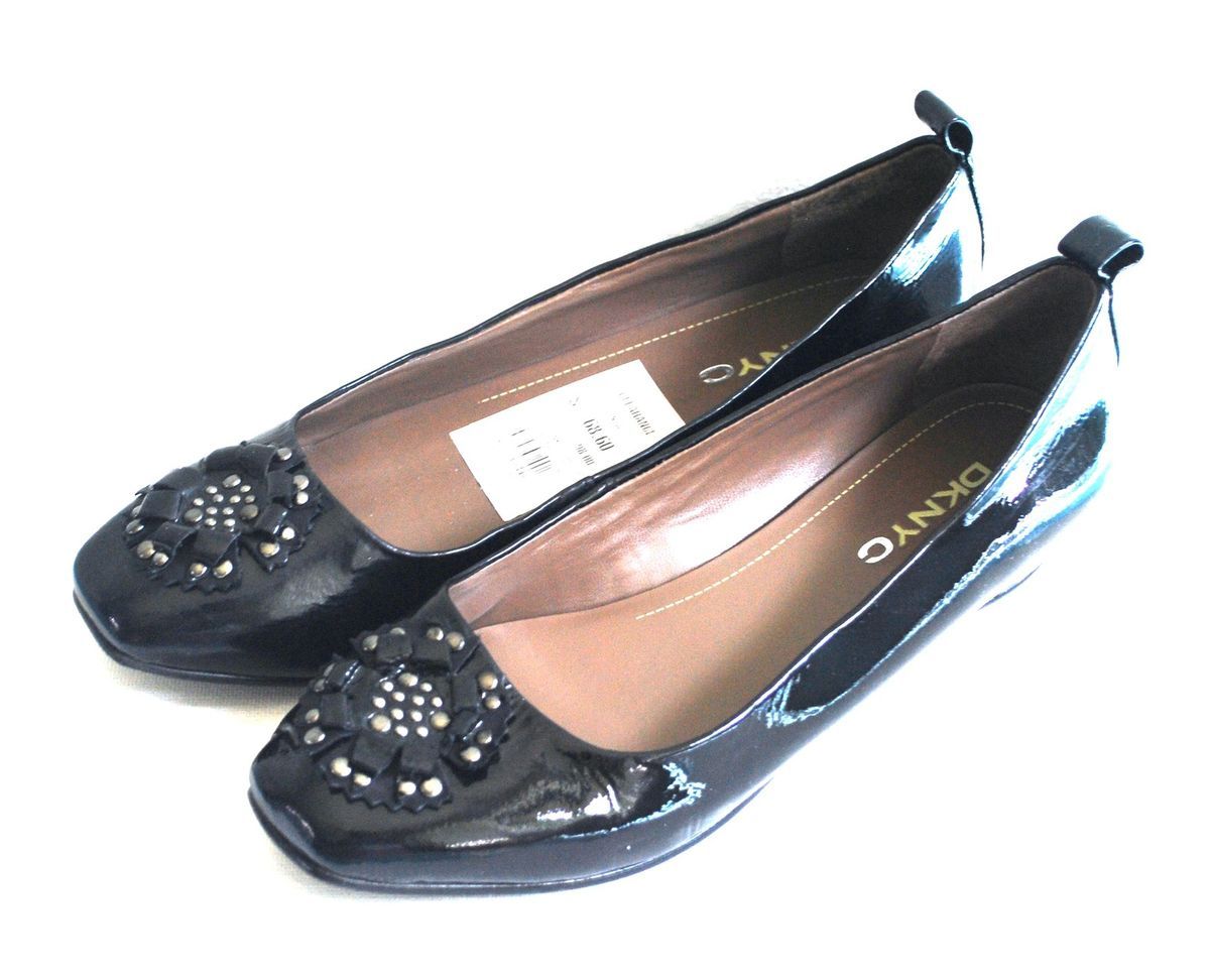  DKNYC Black Leather Flats