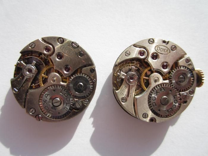 Lot of 2 Doxa Sub Seconds Watch Movements for Parts