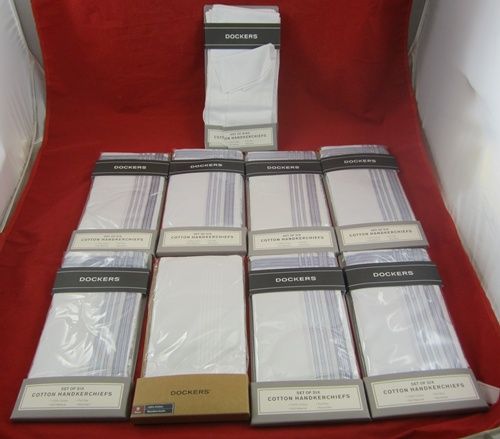 Levis Dockers Packs 100 Cotton Hankerchiefs Full Size Unopened Set of