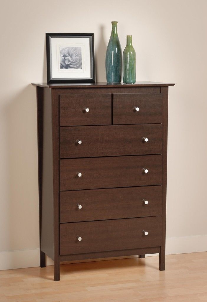 Berkshire Espresso 5 Drawer Chest Bedroom Dresser Storage Cabinet PP