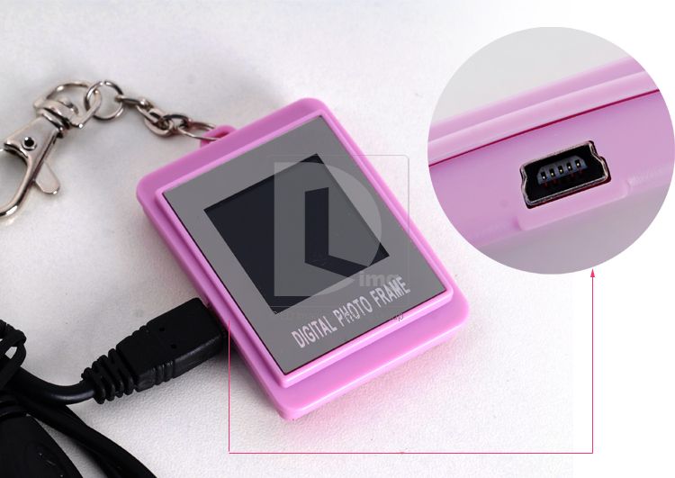 Mini 1 5 LCD Digital Photo Picture Frame Album USB Keychain Keyring