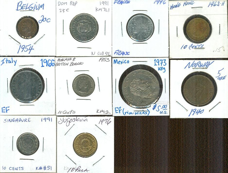 10 Different Countries 10 Different Coins Circulated 123