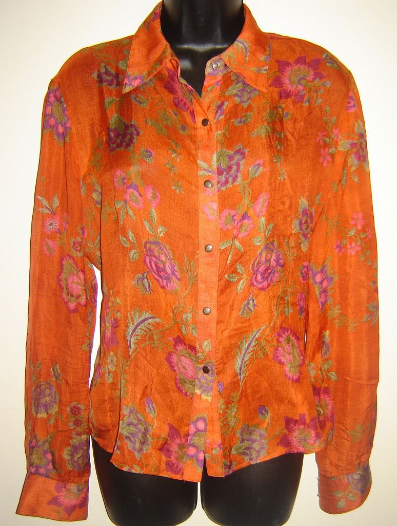 Dina Bar El Stunning Silk Blouse Medium