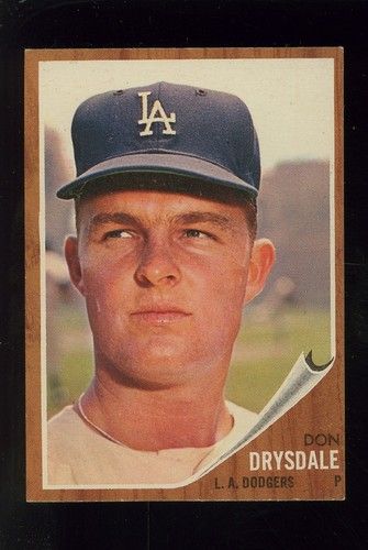 1962 Topps Don Drysdale 340 BK 50 00 EXMT U1520