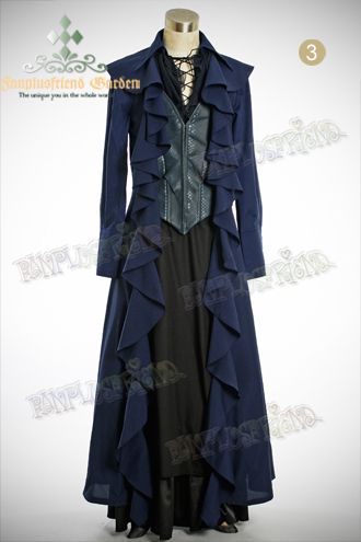 Elegant Gothic Aristocrat Leather Dragon Wings Corset Vest Long Jacket