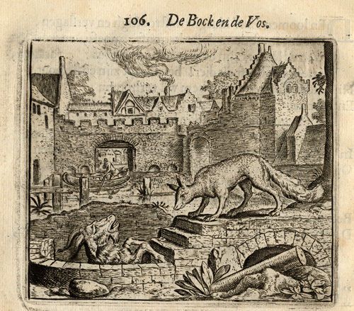  Antique Print Donkey Jupiter Vondel Geraerts 1720